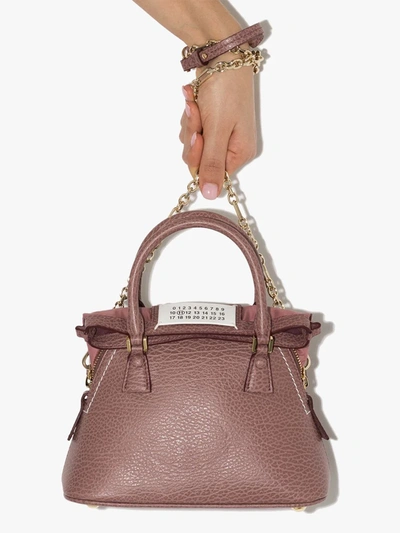 Shop Maison Margiela Small 5ac Pochette Shoulder Bag In Pink