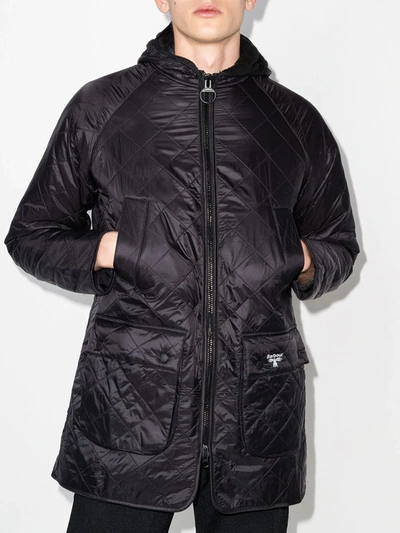 Shop Barbour Beacon Bedale Zip-up Quilted Jacket In Black