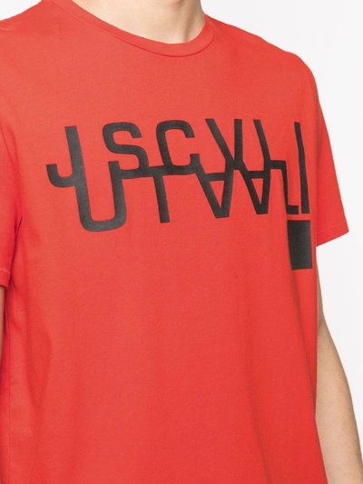 Shop Just Cavalli Logo Print T-shirt In Orange
