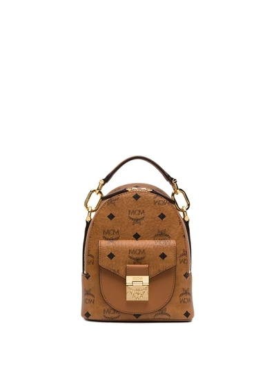 Shop Mcm Stark X-mini Backpack In Brown