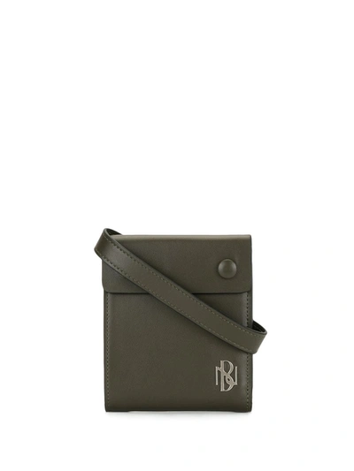 Shop Neil Barrett Foldover-top Messenger Bag In Green