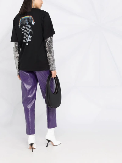 Msgm Graphic-print Logo T-shirt In Black