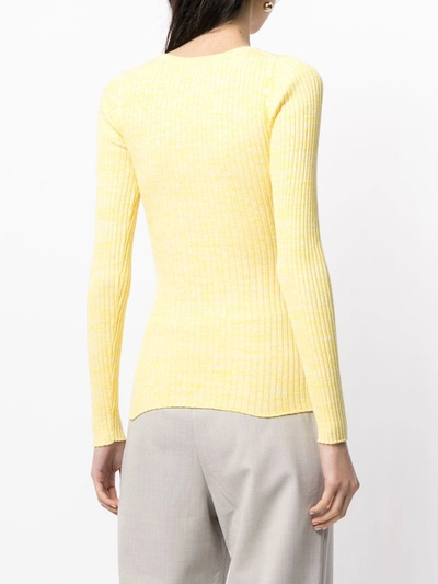 Shop Anna Quan Laila Cut-out Knitted Top In Yellow