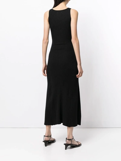 Shop Anna Quan Jana Ribbed-knit Dress In Black