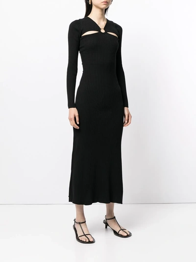 Shop Anna Quan Halle Cut-out Cotton Dress In Black