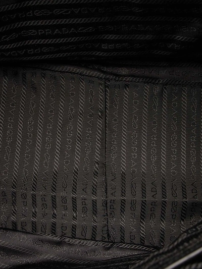 Pre-owned Prada Woven Travel Bag In Grey