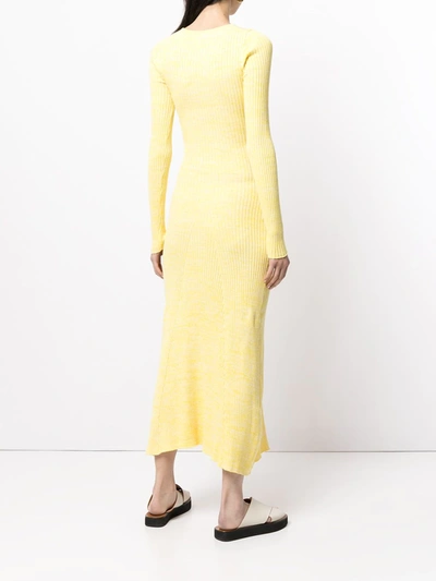 Shop Anna Quan Halle Cut-out Midi Dress In Yellow