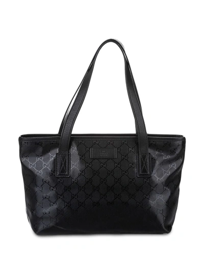 Pre-owned Gucci Gg Imprime 单肩包 In Black