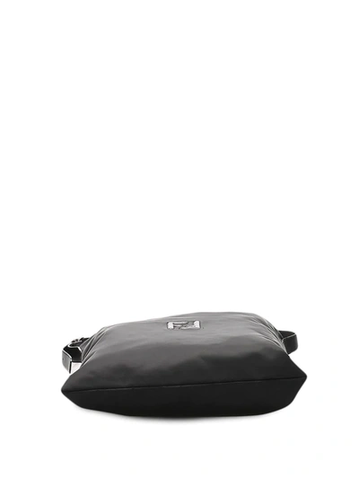 Pre-owned Fendi Ff Patch Shoulder Bag In Black