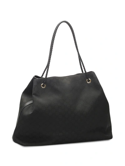 Pre-owned Gucci Monogram Gifford Tote Bag In Black