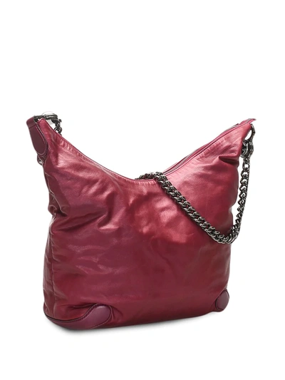 Pre-owned Gucci Galaxy Chain Shoulder Bag In Pink