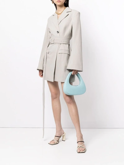 Shop Anna Quan Yulia Belted Blazer Dress In Grey