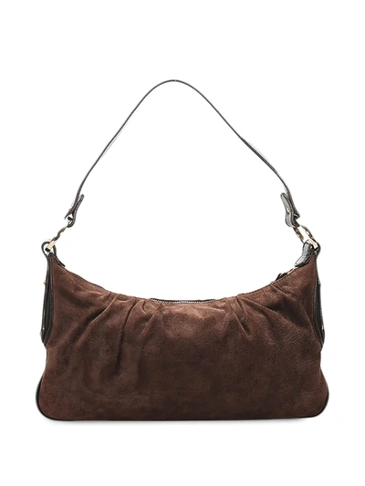 Pre-owned Fendi Gathered Shoulder Bag In Brown