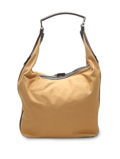 Pre-owned Gucci Sylvie Web Shoulder Bag In Brown