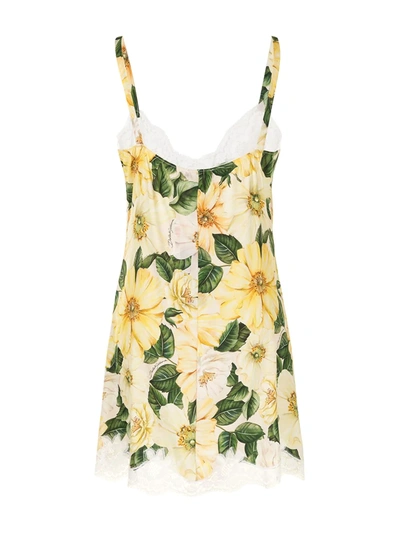 Shop Dolce & Gabbana Floral-print Chemise In Multicolour