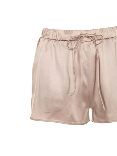 Shop Carine Gilson High-waist Satin Shorts In Pink