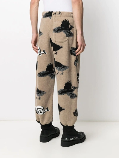 Shop Loewe Animal Jacquard Track Pants In Neutrals