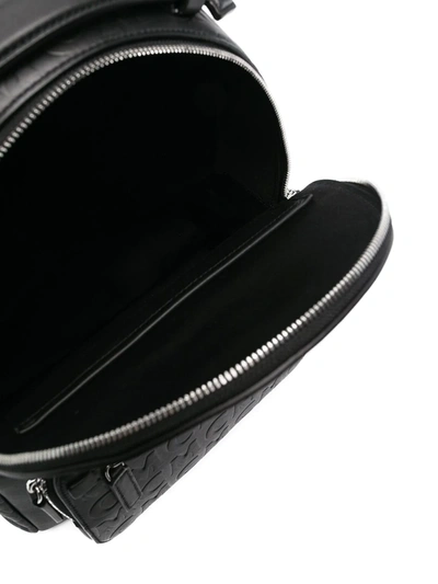 Shop Mcm Logo Zipped Backpack In Black