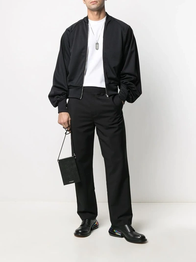 Random Identities Oversized-fit Bomber Jacket In Black