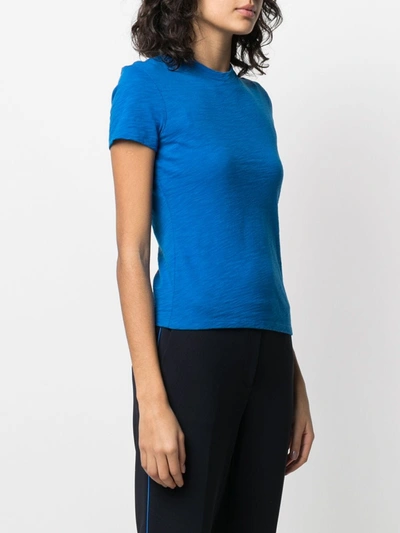 Shop Theory Fitted Cotton T-shirt In Blue