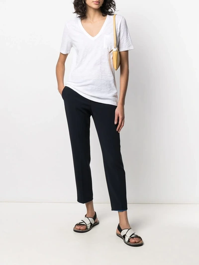 Shop Theory V-neck Cotton T-shirt In White