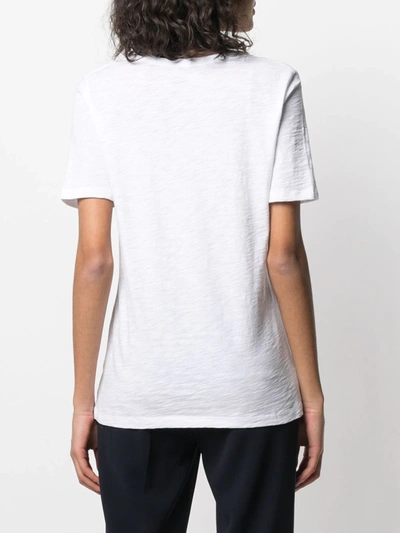 Shop Theory V-neck Cotton T-shirt In White