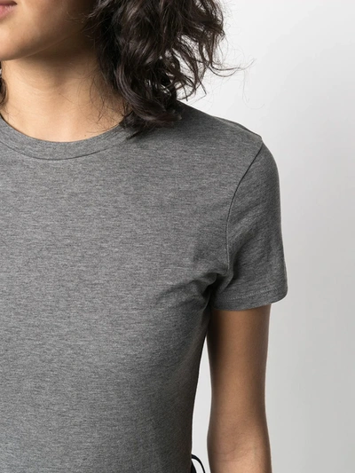 Shop Theory Crewneck Prima-cotton T-shirt In Grey