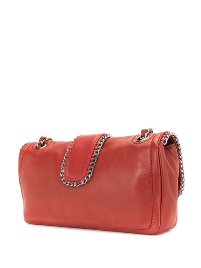 Pre-owned Chanel 2007 Chain-trimmed Cc Flap Shoulder Bag In Red