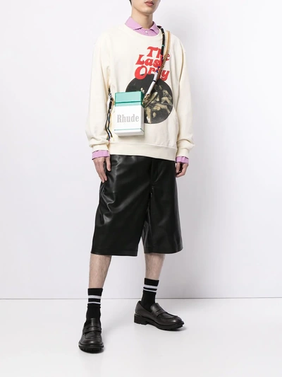 Rhude Cig Logo-print Crossbody Bag In Green