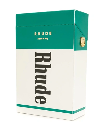 Rhude Cig Logo-print Crossbody Bag In Green