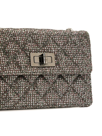 Pre-owned Chanel 2010 2.55 Mini Quilted Shoulder Bag In Grey