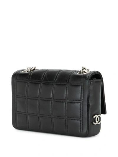 Pre-owned Chanel 2003 2.55 Choco Bar Shoulder Bag In Black