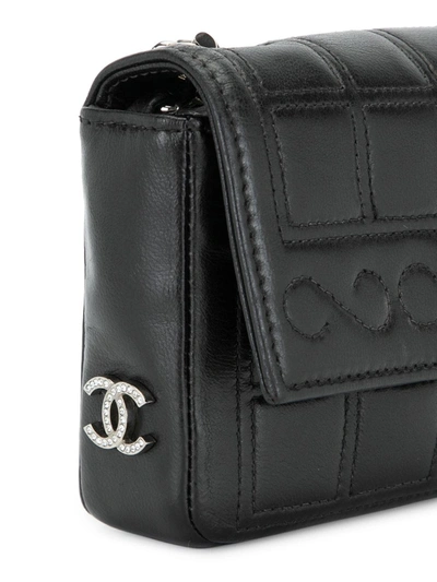 Pre-owned Chanel 2003 2.55 Choco Bar Shoulder Bag In Black