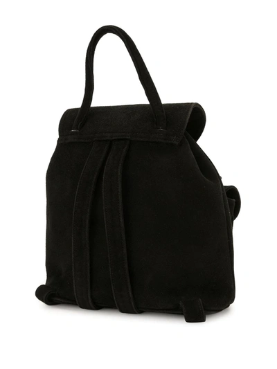 Pre-owned Fendi Suede Snap Fastening Backpack In Black