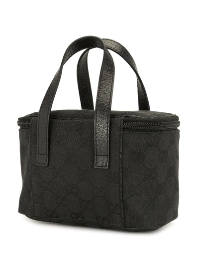Pre-owned Gucci 2000s Mini Gg Supreme Tote Bag In Black