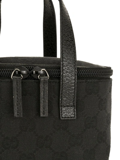 Pre-owned Gucci 2000s Mini Gg Supreme Tote Bag In Black