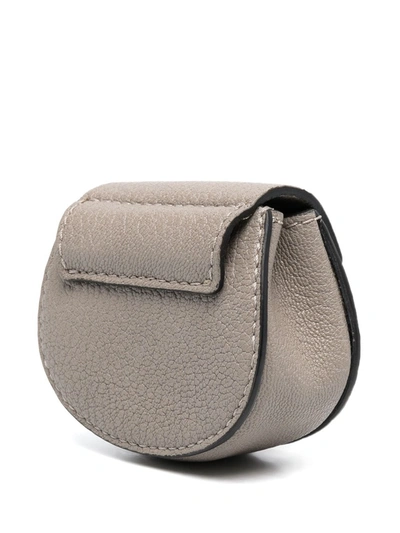 Shop Chloé Mini Drew Belt Bag In Grey