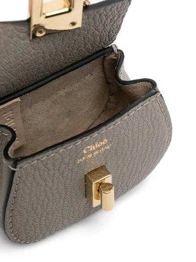 Shop Chloé Mini Drew Belt Bag In Grey