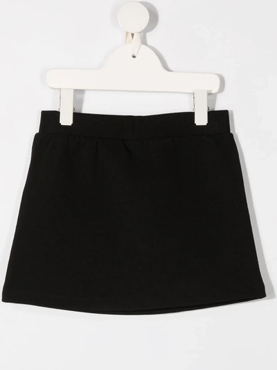 Shop Moschino Logo-print Track Skirt In Black