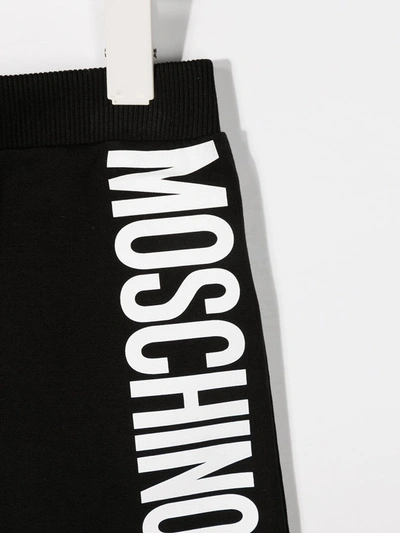 Shop Moschino Logo-print Track Skirt In Black