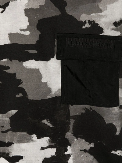 Shop Dolce & Gabbana Camouflage-print T-shirt In Grey