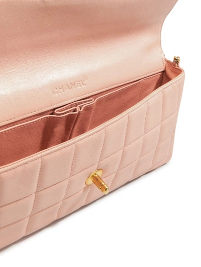 Pre-owned Chanel 2000s Choco Bar Shoulder Bag In Pink