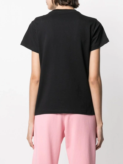 Shop Pinko Graphic-print Cotton T-shirt In Black