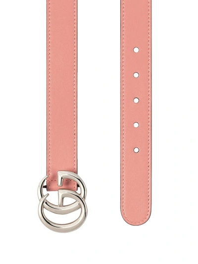 Shop Gucci Gg Buckle Belt In Pink