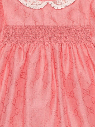 Shop Gucci Gg Pattern Dress In Pink