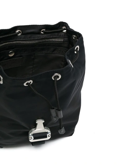 Shop Alyx Drawstring Flap Belt Bag In Black