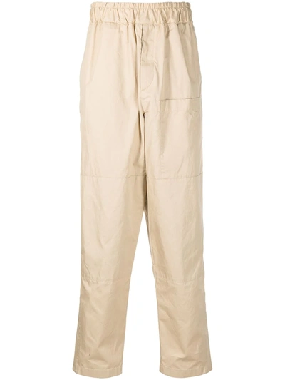 Shop Jil Sander Straight-leg Pull-on Trousers In Neutrals