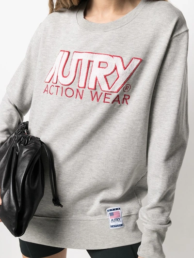 Shop Autry Open Capsule Logo-appliqué Sweatshirt In Grey