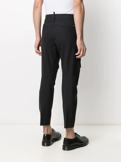 Shop Dsquared2 Cropped Slim-fit Trousers In Black