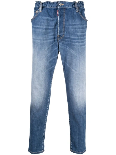 Shop Dsquared2 Stonewashed Slim-fit Jeans In Blue